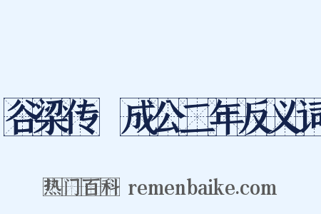 谷梁传·成公二年反义词是什么意思的图片